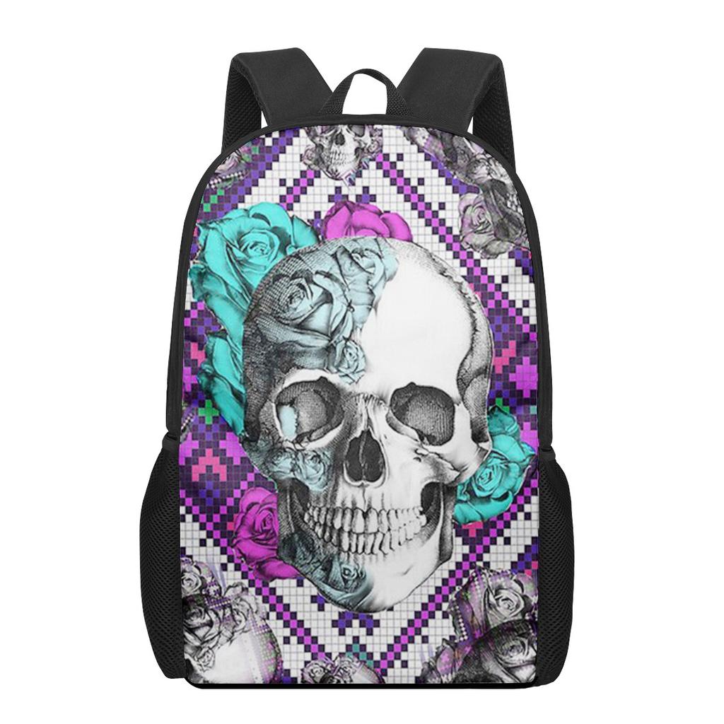 Креативный готический череп с принтом подростков повседневные сумки через плечо для мальчиков и девочек школьные сумки для женщин и мужчин дорожные рюкзаки для ноутбука