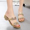 New Women Shoes Slippers Summer Beach Sandals Fashion Women Rhinestone Outdoor Slippers Flip Flops Shoes Women Mujer