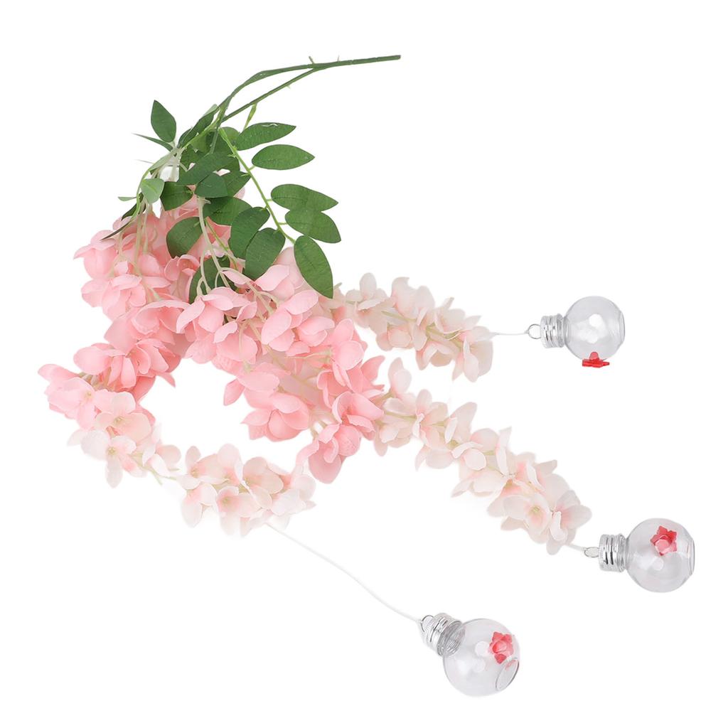 Кормушка для птиц в виде цветка глицинии, реалистичная, герметичная, пластиковая, с шелковыми цветами, кормушка для колибри для террасы