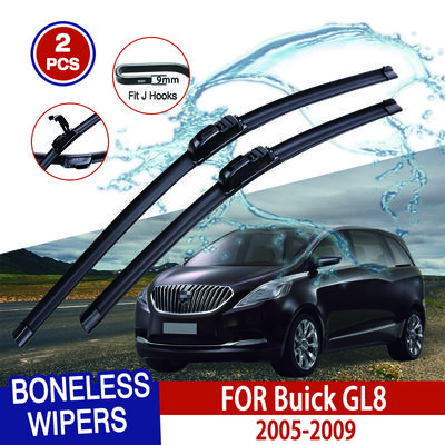 Для Buick GL8 2005-2009 автомобильный стеклоочиститель U-образный мягкий резиновый бескаркасный без кронштейна автомобильные дворники 24"+24"