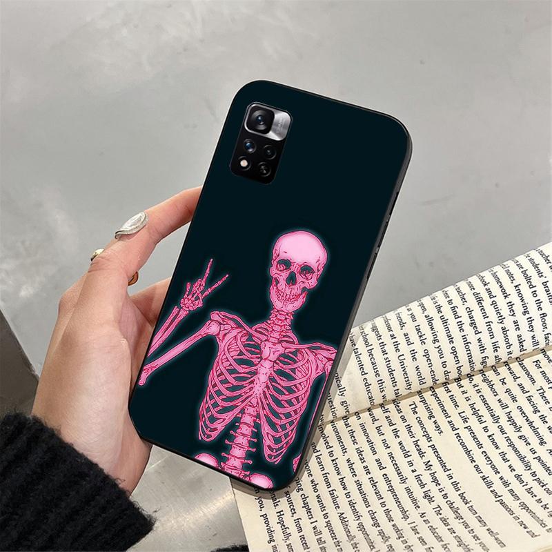 Чехол для телефона с рисунком скелета для Xiaomi Redmi note 13 12 Pro 11S 11 10 Pro 10S 12S Redmi 13 14C 10 13C
