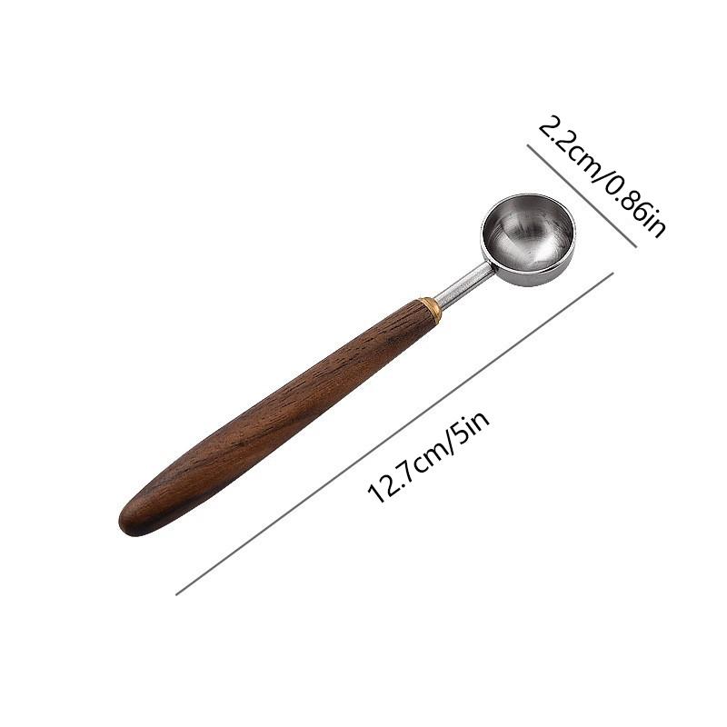 Деревянная ручка Нержавеющая сталь Кофейная ложка Столовая ложка Мерная ложка Дерево грецкого ореха Длинная ручка Кофейные ложки Украшение для кафе
