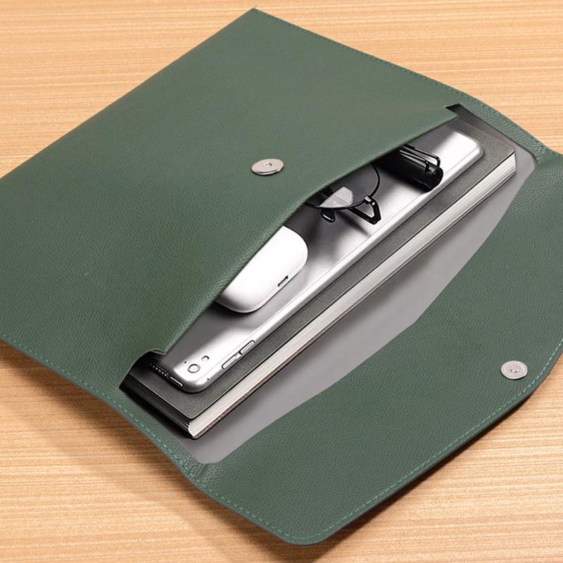 Кожаная сумка-папка формата А4, сумка-папка, кнопка для данных, сумка для хранения деловых документов, портативная и большой вместимости