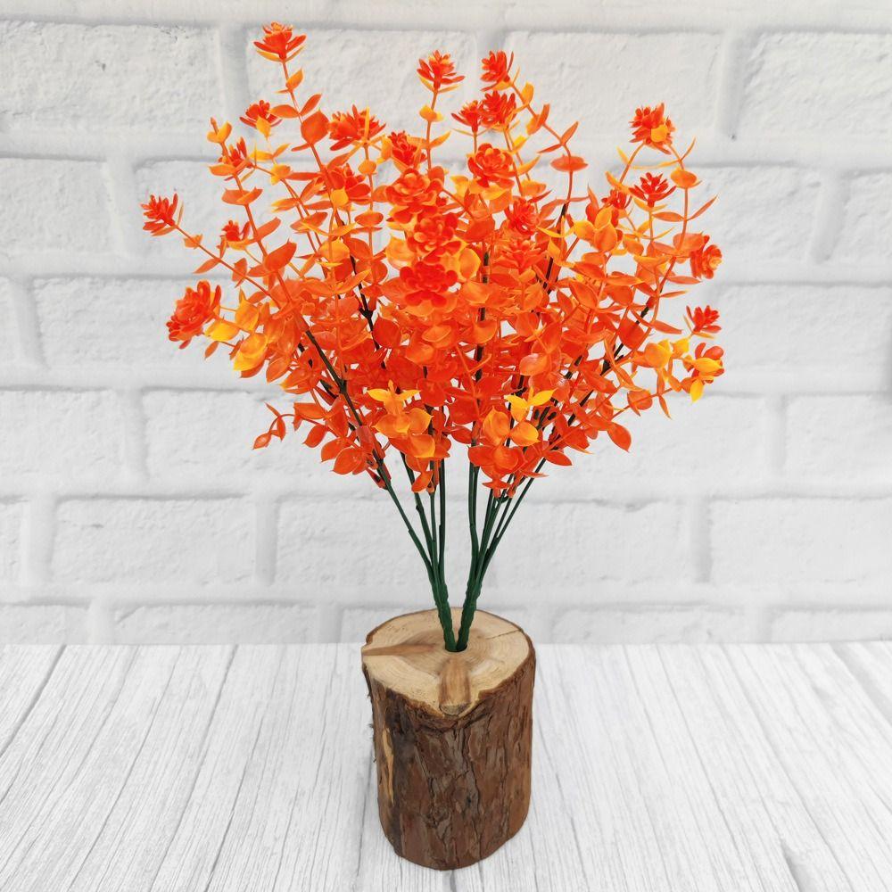 Реалистичная искусственная ветка эвкалипта пластиковая оранжевая искусственная ветка эвкалипта декор для вечеринки