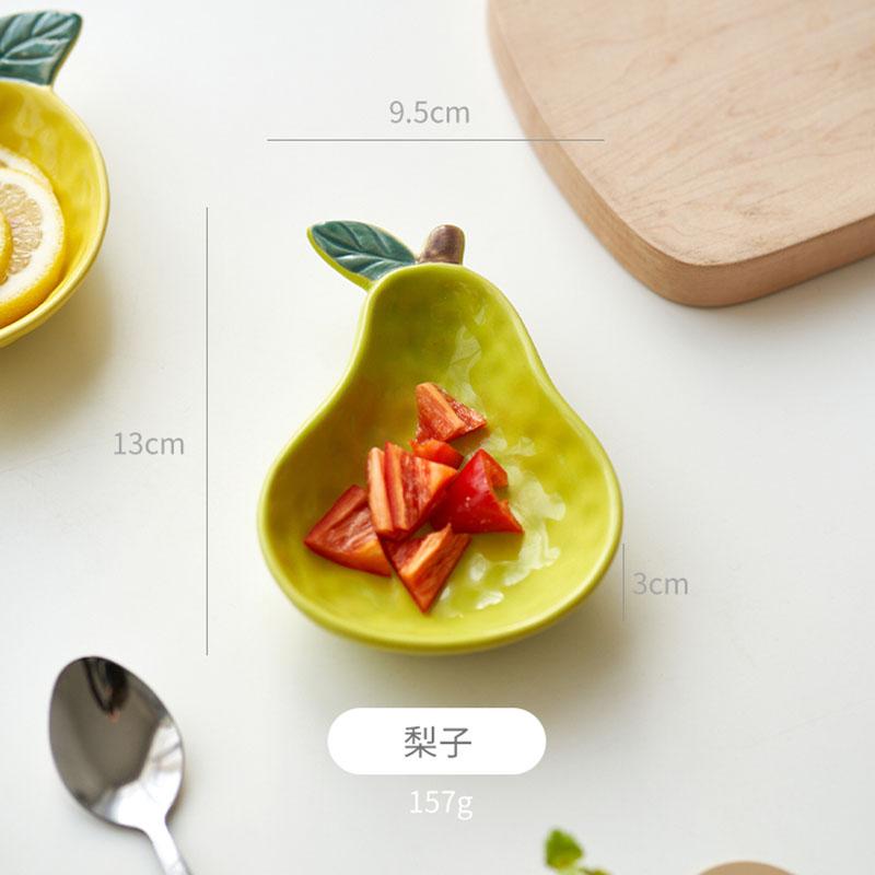 Creative Fruit Shape Ceramic Seasoning Dish Dipping Dish Soy Sauce Dish Appetizer Plate Sushi Plate Home Specialty Tableware