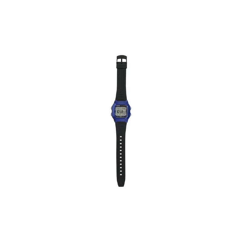 Casio Серия YOUTH - силиконовые маленькие квадратные 100 метров водонепроницаемые кварцевые часы ремешок из смолы японские и корейские часы мужские часы синие W-800HM-2A