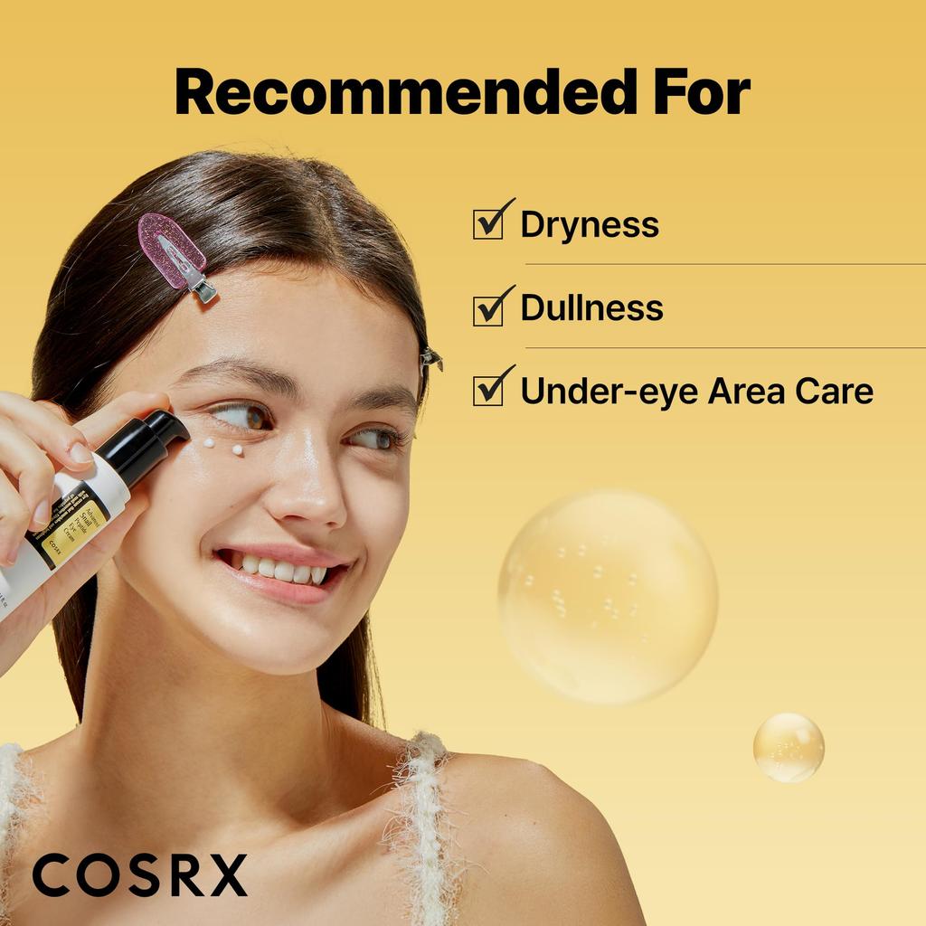 COSRX Snail Peptide Eye a formula containing snail mucus moisturizes and hydrates the reduces and contains 5 ppm and suitable for dry skin and all