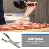 Инструмент для удаления мембраны из ребер Набор для подготовки ребрышек для барбекю из нержавеющей стали Эргономичный дизайн Инструменты для снятия мембраны из ребер