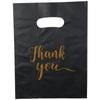 100 шт. Черные пластиковые пакеты Пластиковые пластиковые пакеты для покупок Кейтеринг Подарочная упаковка Пакеты «Спасибо»