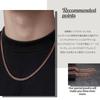 [Sanyu Trade] Ожерелье из чистой меди, 99,9% чистой меди, Кубинская цепочка, Фиолетовая медь, Унисекс, для электромагнитной гиперчувствительности, Чистая медь
