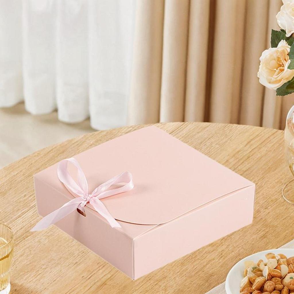 Gift Box with Lid Bridesmaid Proposal Bakery Party Favor Treat Rectangle Paper