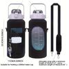 Sports Kettle Cup Bag Portable Water Bottle Sleeve 64oz Insulated Mug Holder with Shoulder Strap Phone Pocket For Fitness