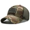American Flag Camouflage Sticker Embroidered Baseball Cap Net Hat Men Outdoor Velcro Cap
