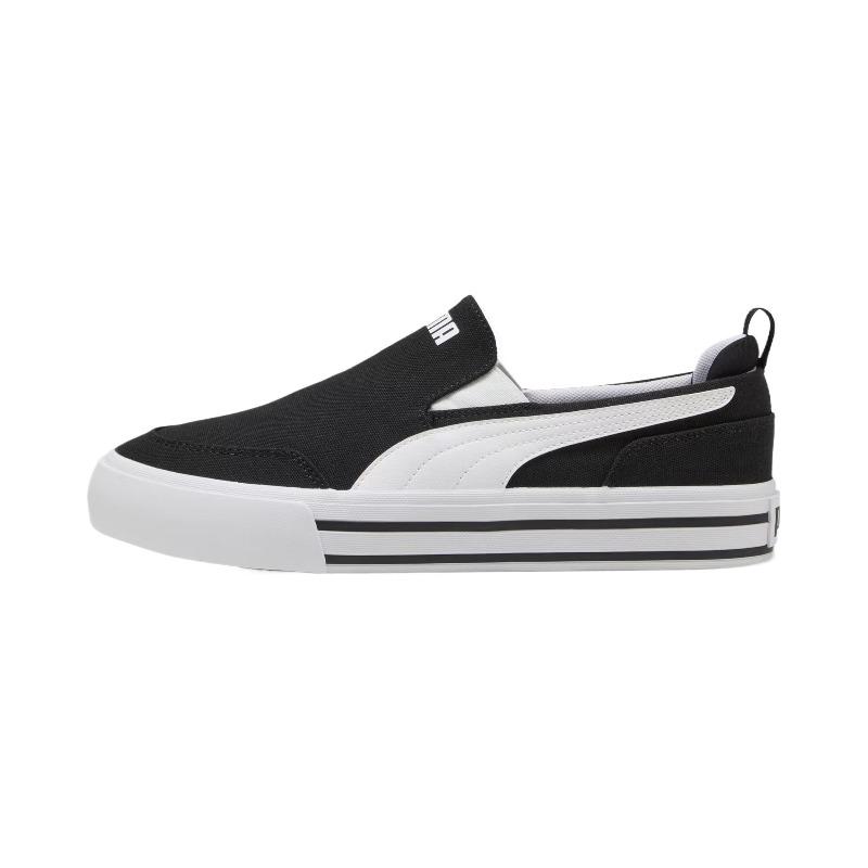 Puma Кеды Court Classic оптом унисекс низкие для скейтбординга Черно-белые 400216-02