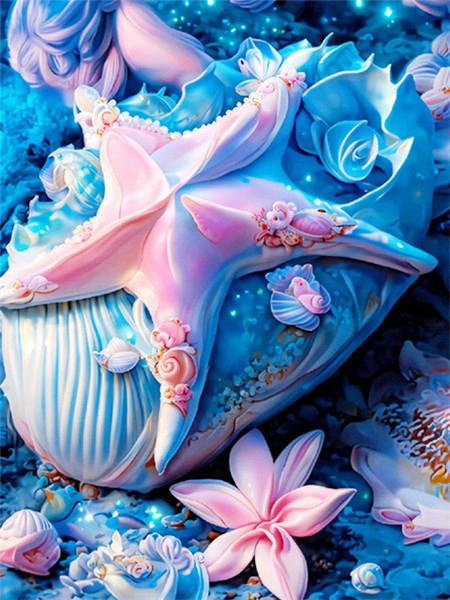 5D алмазная вышивка фантазийная ракушка картина стразы картина морская звезда вышивка крестом мозаика пейзаж комплект детский подарок