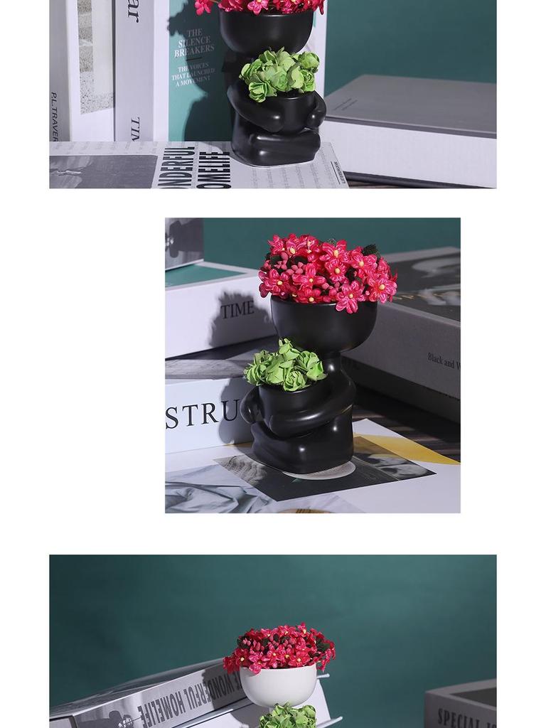 Мини-вазочка для суккулентов из керамики Cross-Border: Уникальный цветочный горшок в форме фасоли для декора дома и сада