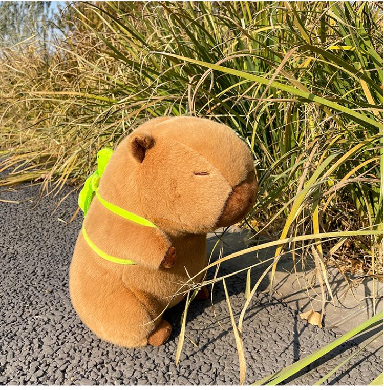Super Cute Capybara With Turtle Backpack Plush Doll Giant Kawaii Stuffed Animal Doll Children Kids Birthday Gift Toys