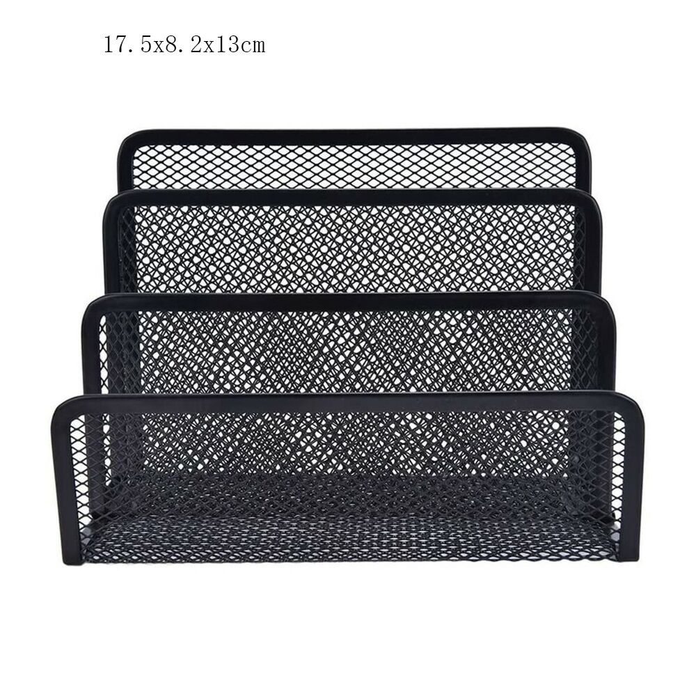 Card Shelf Folder Document Stand Mesh Storage Box Mesh Tray File Storage Rack Letter Paper Holder