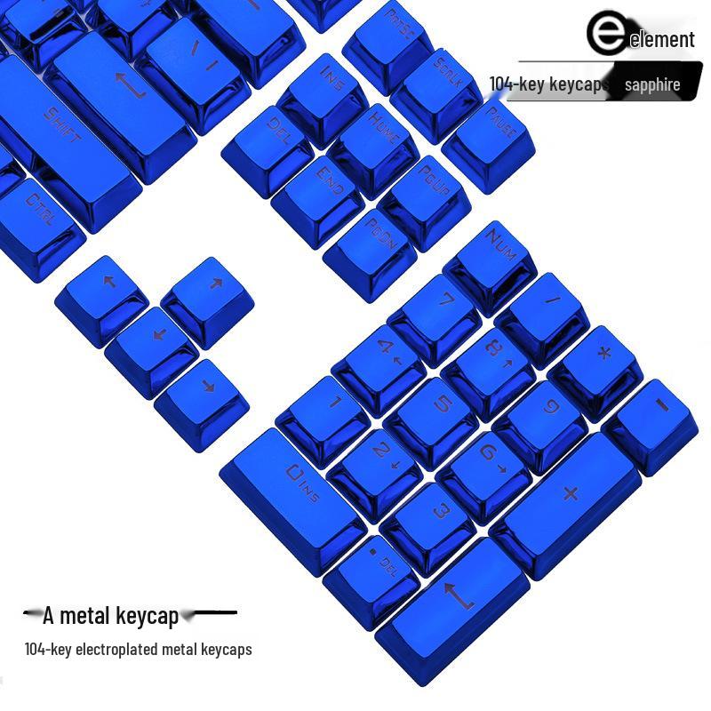 Механическая клавиатура E-Element с 104 клавишами, с гальванизированными, персонализированными полупрозрачными колпачками и радужными клавишами WASD