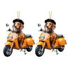 Рождественское украшение щенок езда на мотоцикле акриловый кулон рождественская елка подвесное украшение для дома и автомобиля праздник
