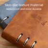 100 Sheets Loose Leaf Notebook 200 Pages Refillable Notebook Retro PU Hardcover Notebook  School