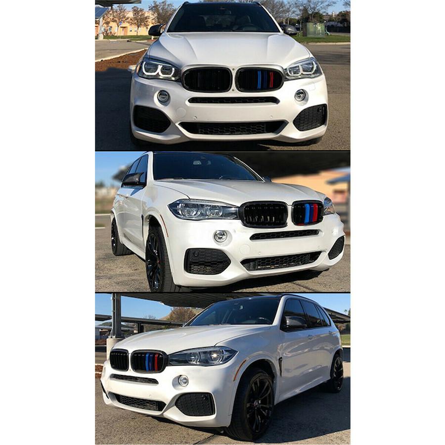 2x Глянцево-черные накладки на боковые зеркала заднего вида для BMW F15 F16 X5 X6 2014-2018