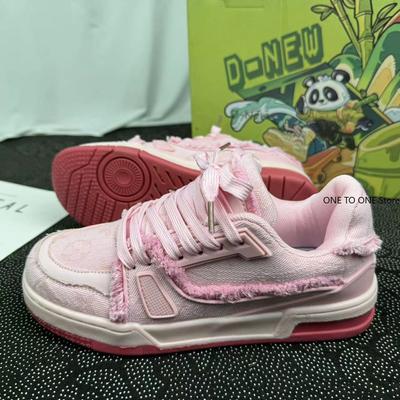 Женские сетчатые туфли для скейтбординга удобные дышащие толстые подошвы с круглым носком джинсовые модные и повседневные спортивные туфли лоферы