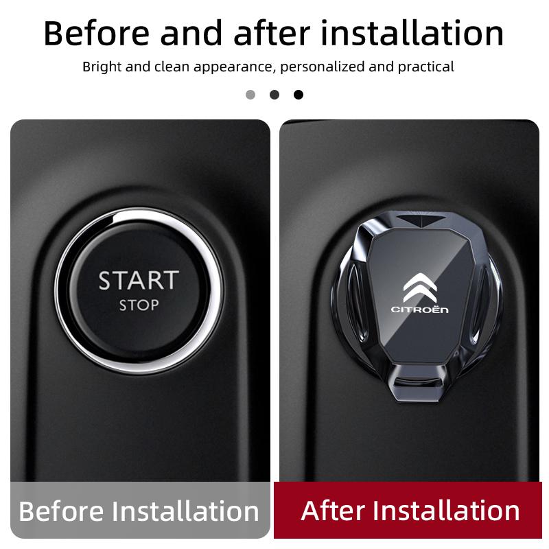 Car Engine Start Button Protective Cover Push Button Stickers For Citroen C3 C4 C5 C1 C2 Berlingo Celysee Xsara Picasso Aircross