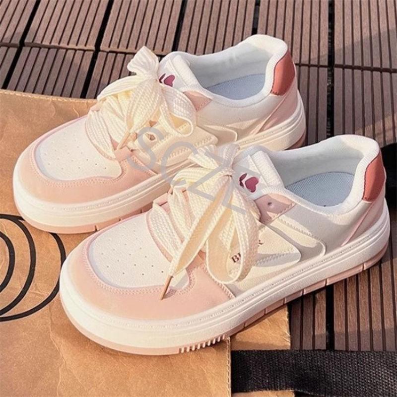 High-value thick-soled white shoes women's 2025 popular small man height-enhancing muffin board shoes versatile sports and casual shoes