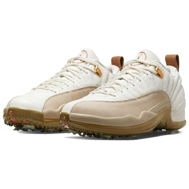 Мужские кроссовки Air Jordan 12 Low Golf Sail кремовые Dark-Driftwood Rattan DM9016-109