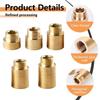 5Pcs 1/2inch Brass Pipe Fittings Female And Male Thread Extension Joint Water Pipe Adapter Fittings for Copper Pipe