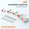 JST Type Harness Automobile Waterproof 2/3/4/6/8P Terminal Connector Male&Female Butt Plugs