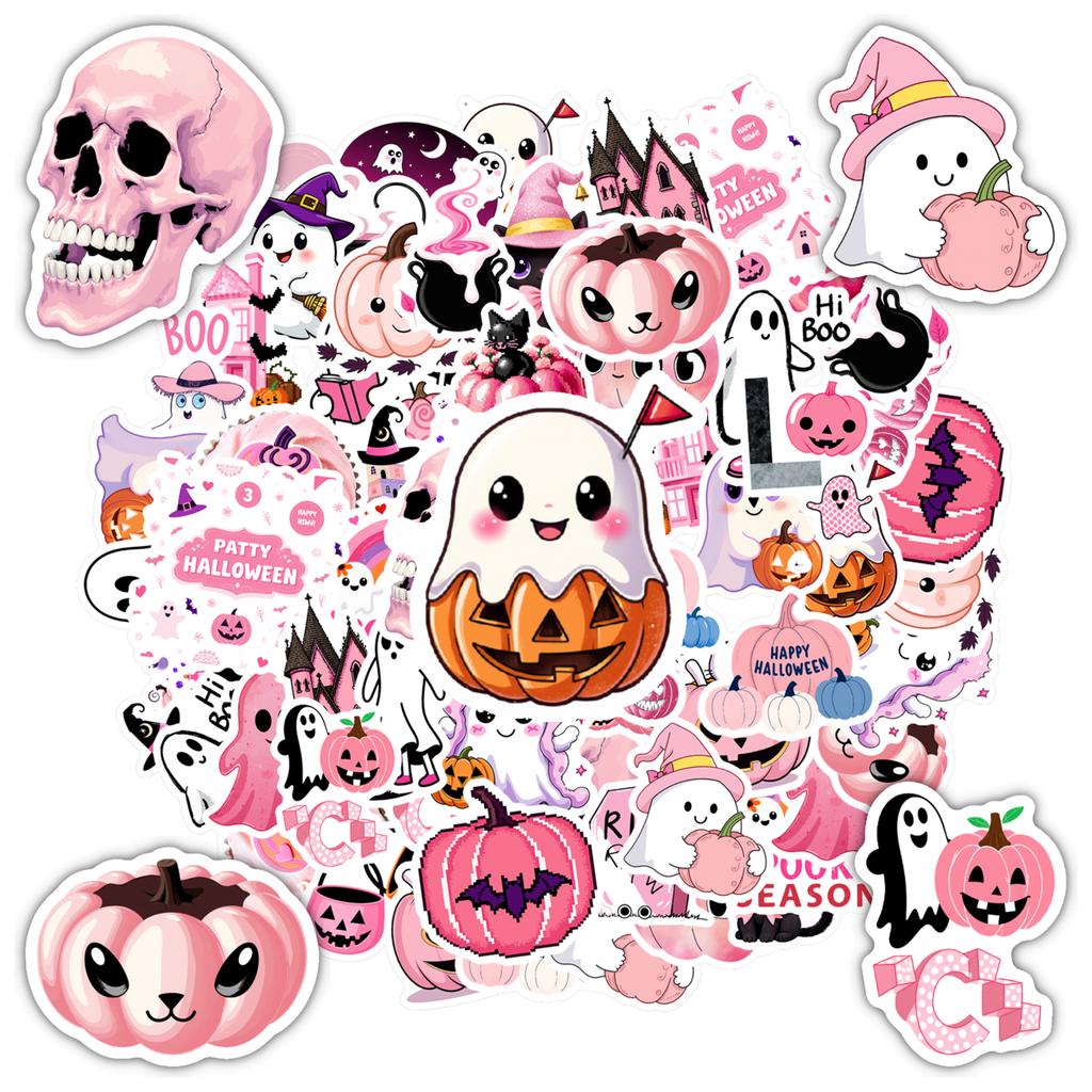 35pcs Whimsical Halloween Stickers Cute Witch DIY Stickers Funny Stickers For Laptop Luggage Scrapbook Diary Sticker DIY