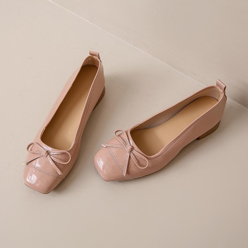 Модные женские балетки Slip On Fashion Shallow Butterfly-knot Ladies Comfort Soft Sole Dress Ballerina Shoes