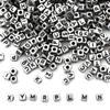100/200 шт. много видов акриловые квадратные бусины с буквами и буквами для DIY браслета, ожерелья, изготовления ювелирных изделий
