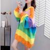 Женский свитер Aged Rainbow Loose Slouchy Весенний и осенний трикотаж