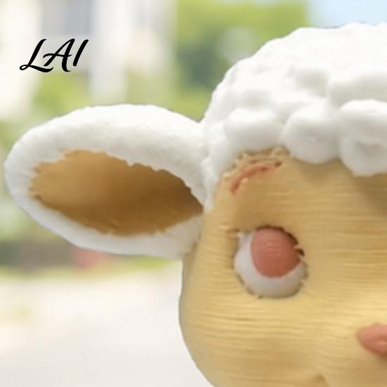 Статуэтка овцы из PLA, 3D-печатная фигурка, мини для декора стола, орнамент, сидящая лампа, скульптура, орнамент, подарок, форма для любителей животных, фигурка
