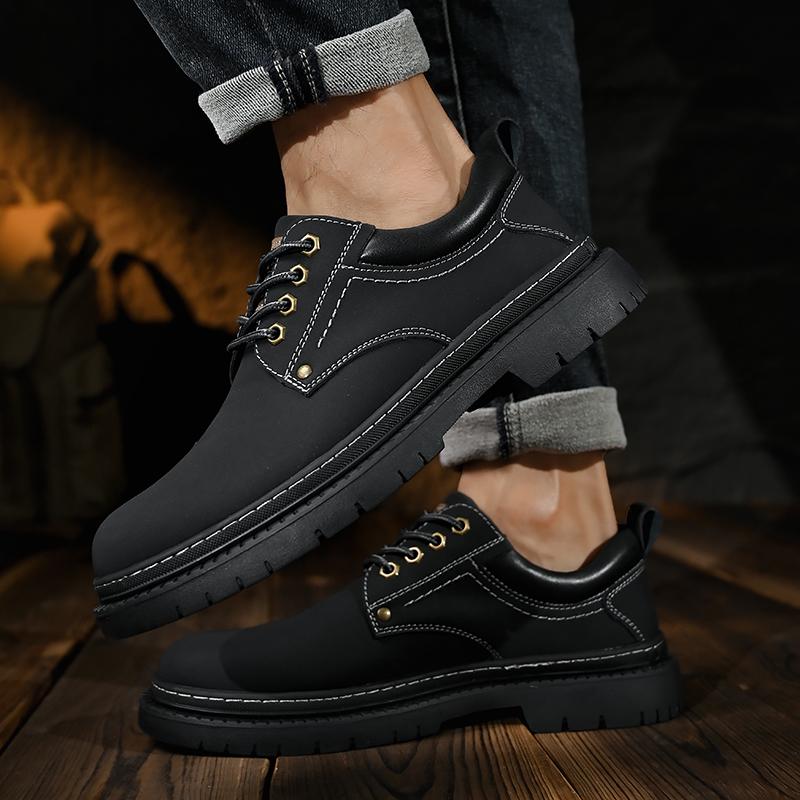 Модная деловая платформа Мужская повседневная обувь Высококачественные кроссовки Роскошный бренд Мужская обувь Уличная кожаная Нескользящая Мужские оксфорды Обувь