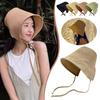Summer Straw Weaving Shade Hat Linen Straw Regency Eaves Cap Activities Outdoor Sun Hats Bonnet W5K0