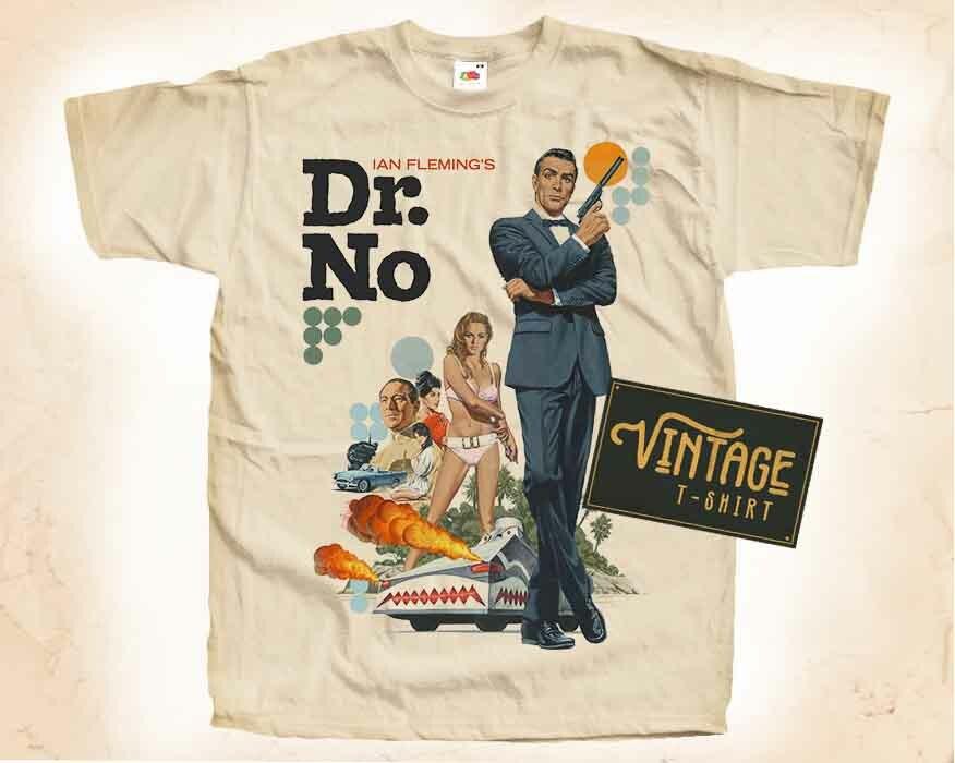 James Bond DrNo V2 Vintage T Shirt for Men NATURAL S-5XL