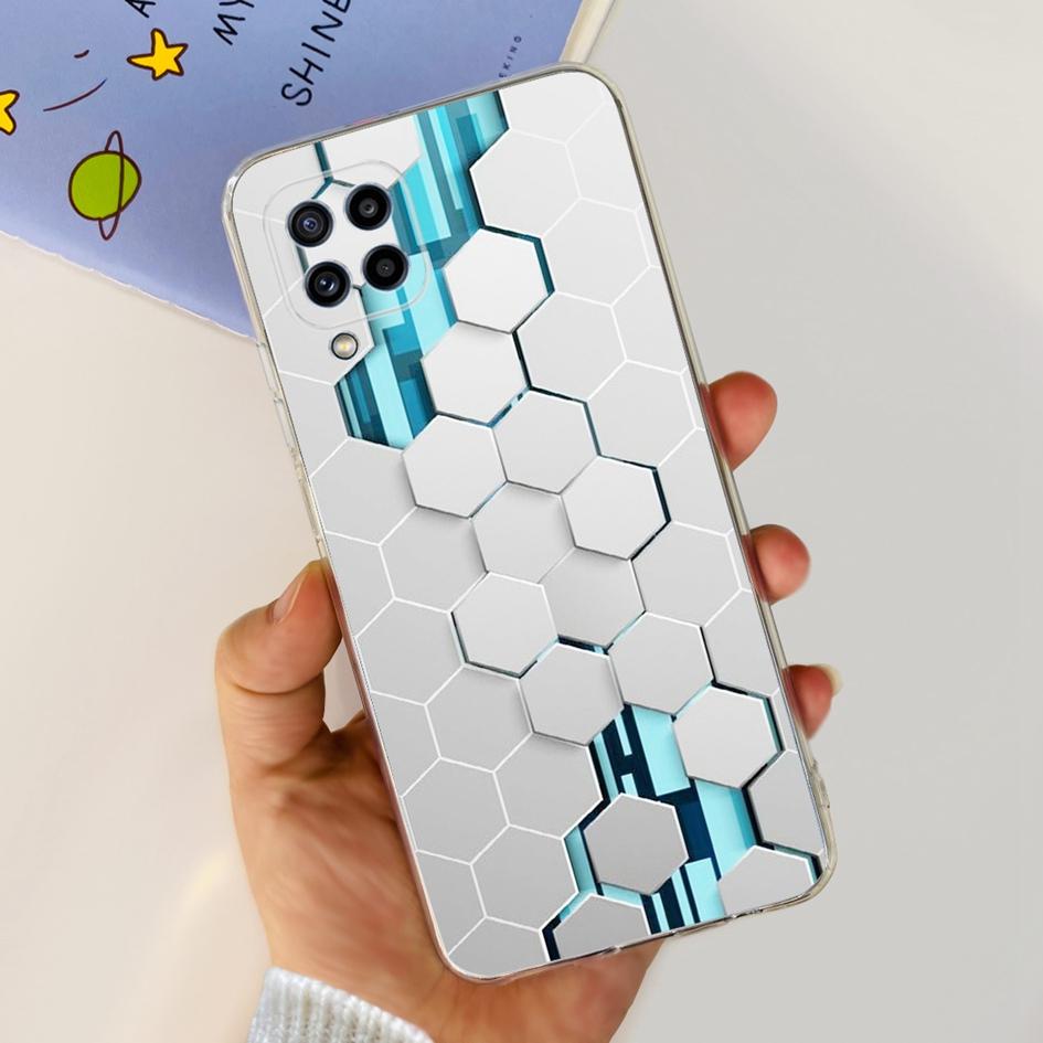 Чехол для Samsung Galaxy M32 SM-M325F Популярный Цветок Прозрачный Силикон Мягкий ТПУ Funda Для Samsung M32 4G M 32 GalaxyM32 Бампер