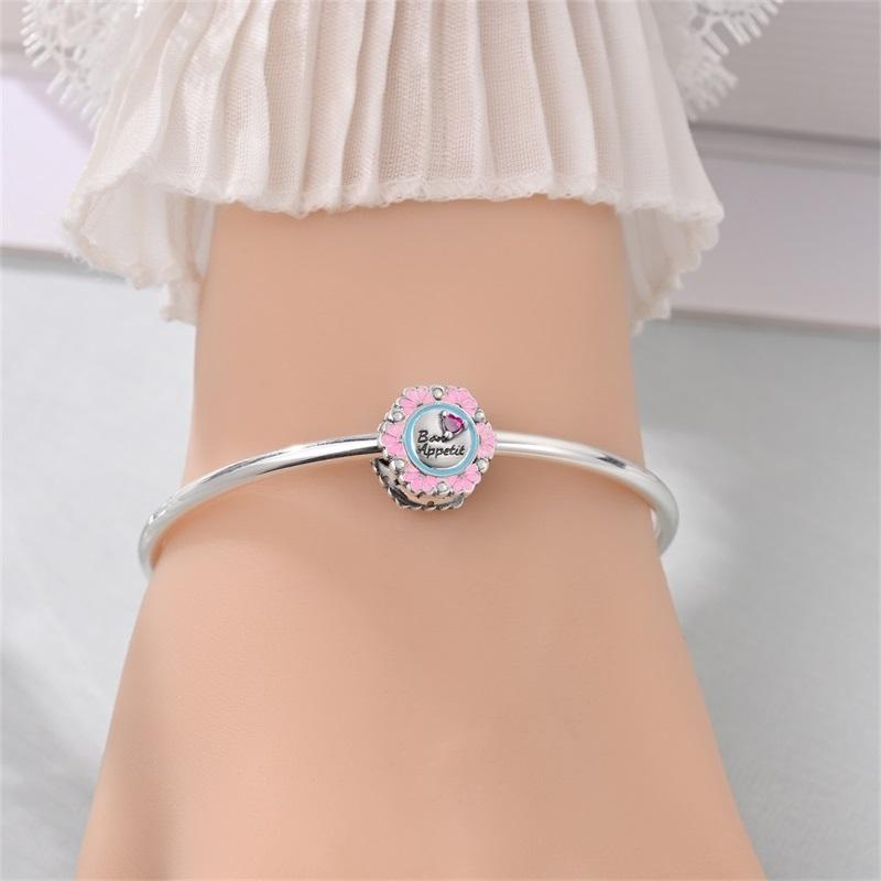 Романтическая коллекция посуды Медная винная бокальная тарелка Кулон Подходит для оригинальных браслетов-шармов Женские DIY украшения Подарок