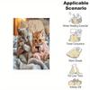 VIKAMA Adorable CatPrint Internet Addiction Recovery Blanket Flannel LintFree Gift Bedroom  Living Room Throw Blanket
