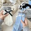 Хлопковые носки для женских косточек на осень и зиму, махровые носки с бантом и контрастными цветами до середины икры