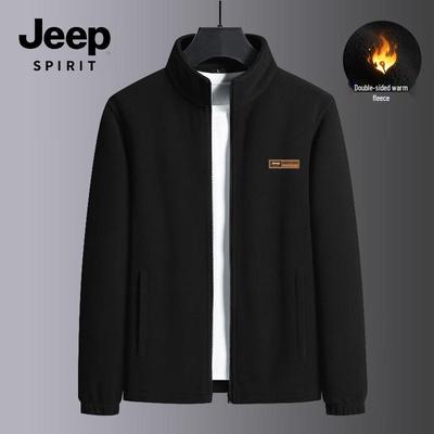 Мужская зимняя куртка из шерпы флиса JEEP SPIRIT со стойкой воротником