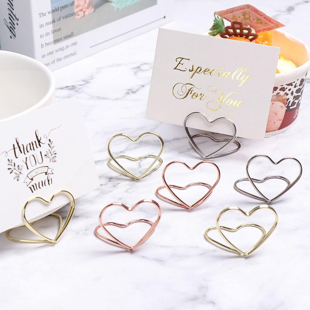 Ring Shape Paper Clamp Wedding Supplies Clamps Stand Table Numbers Holder Photos Clips Place Card