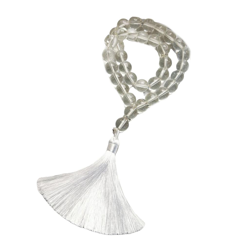 Браслет из стеклянных бусин, бусины розария и подвески с бахромой для молитвенных медитаций, элегантные стеклянные зерна розария