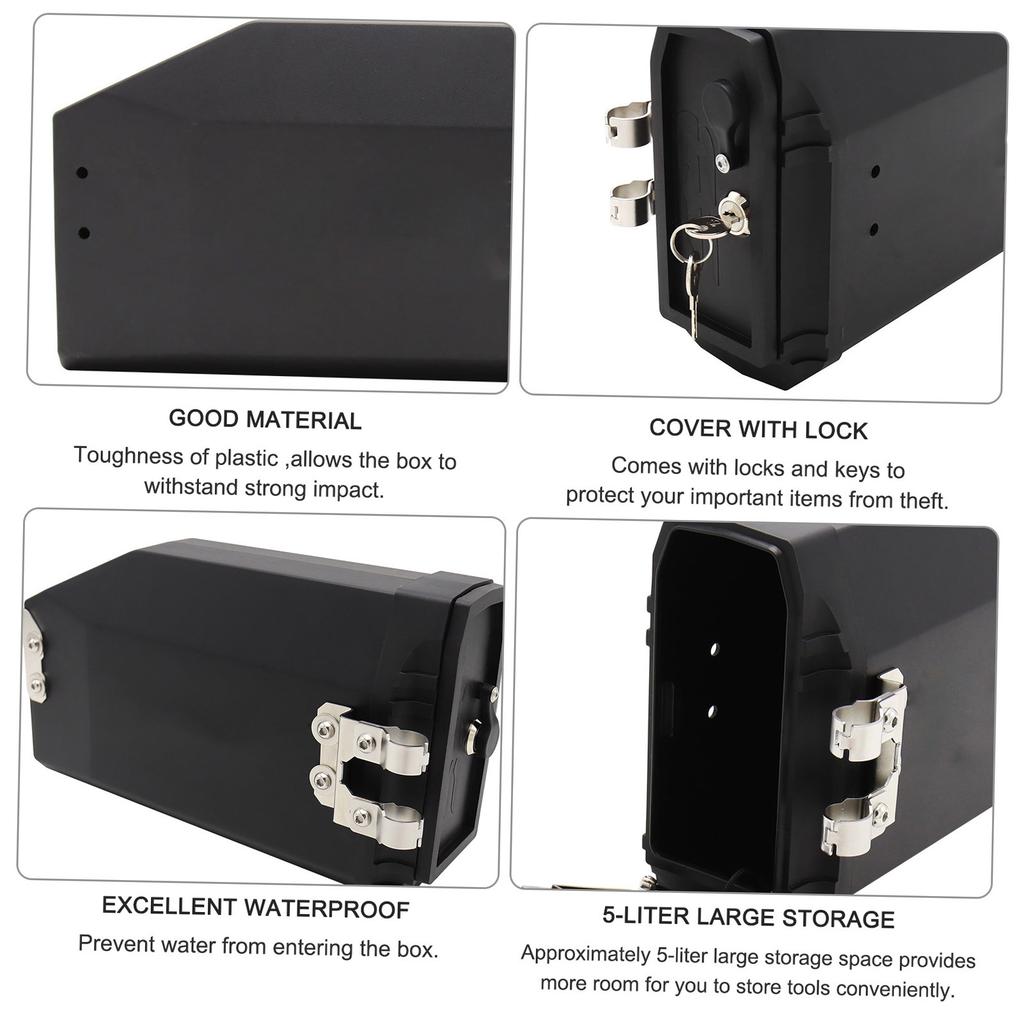 Motorcycle Tool Box Large Capacity Plastic Portable Motorcycle Toolbox with Keys Replacement for R1200GS 2008‑2018