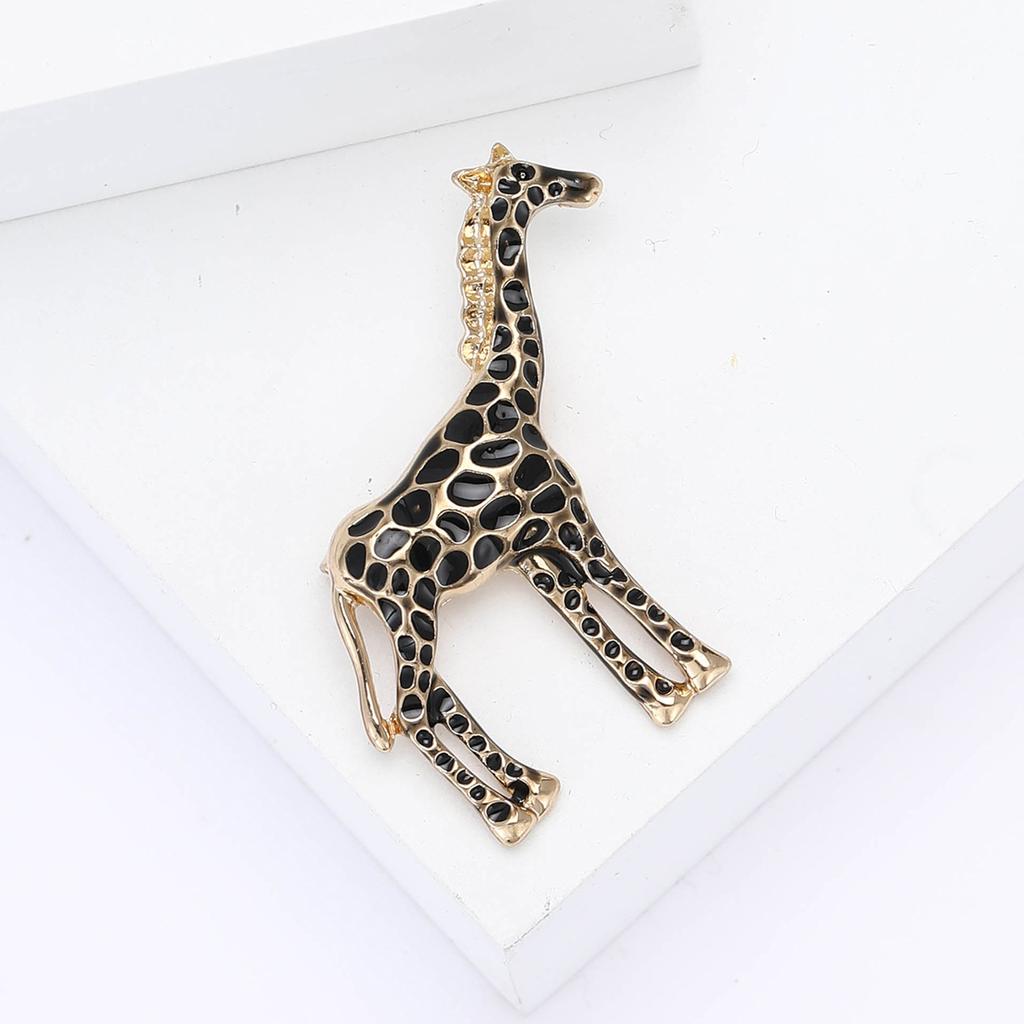 Модная мультяшная брошь из эмали и сплава с жирафом, изысканная универсальная женская одежда, украшение на корсаж