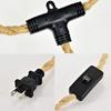 Винтажный подвесной светильник из пеньковой веревки 4,5/8 м DIY, подвесной светильник для внутреннего освещения с переключателем для гостиной, спальни, столовой